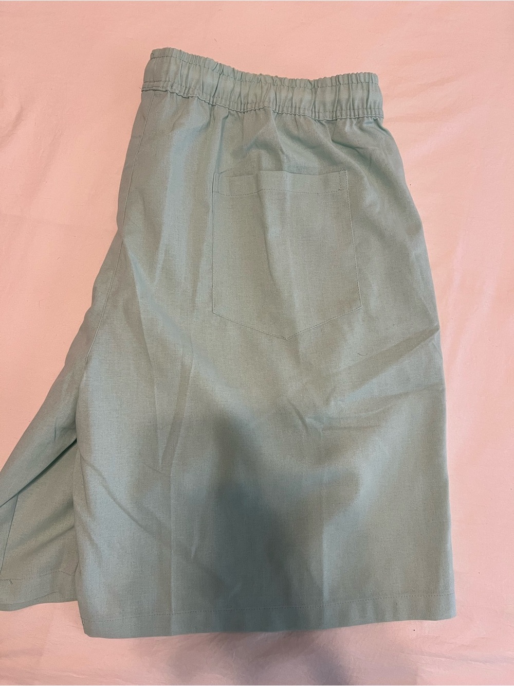 Light Mint Green Drawstring Shorts - Picture 3 of 3